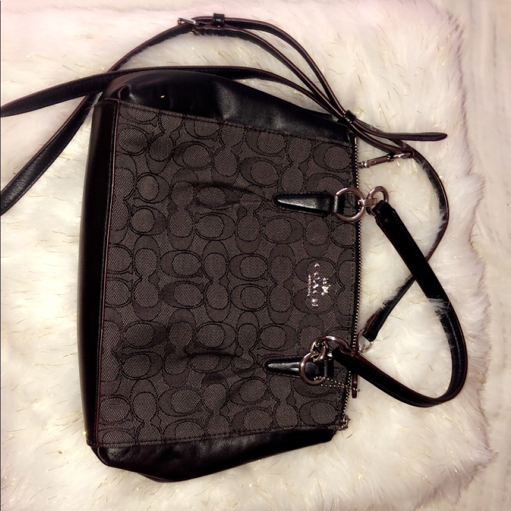 Black Coach Adjustable Crossbody/Purse